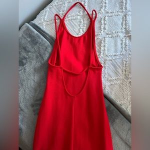 Lulus red dress open back size medium